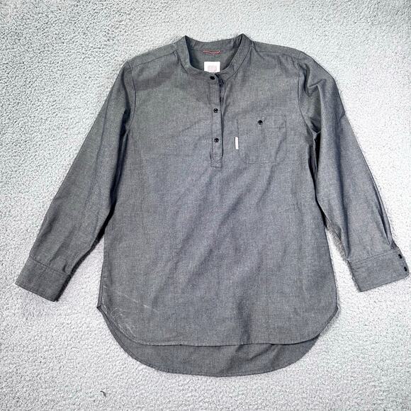 Topo Designs Tunic Popover Shirt Long Sleeve Women’s Medium Charcoal Gray Casual - Picture 11 of 11